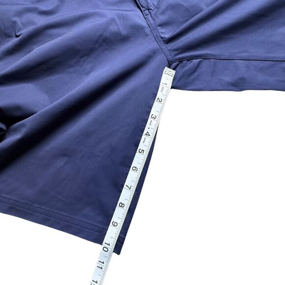 Rhone Men's Flat Front Button Fly Commuter Shorts Navy Blue Size 34 - Picture 8 of 9